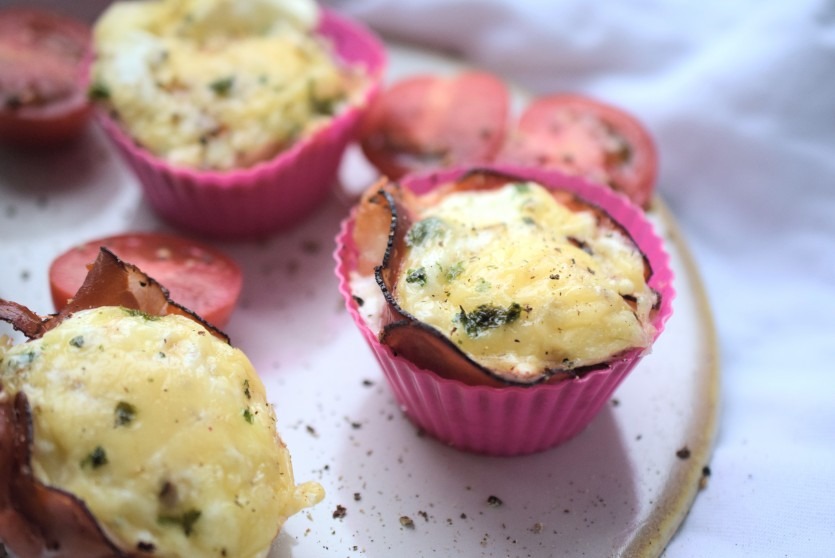 Schnelle Schinken-Ei-Muffins Low Carb Frühstück Rezept