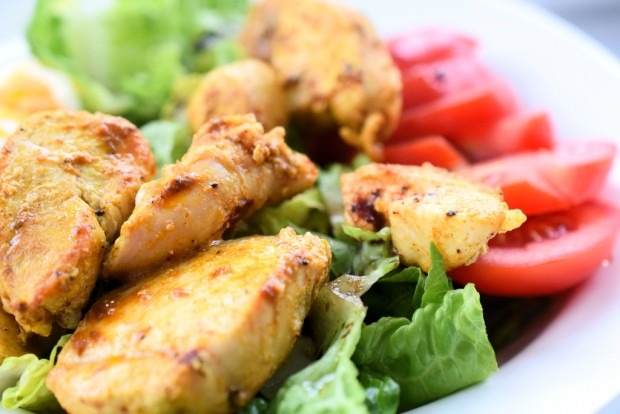 Schneller Chicken-Curry-Salat 