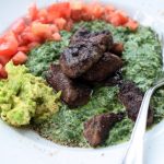 Spinat mit Rindfleisch und Avocado Foodblogger Deutschland