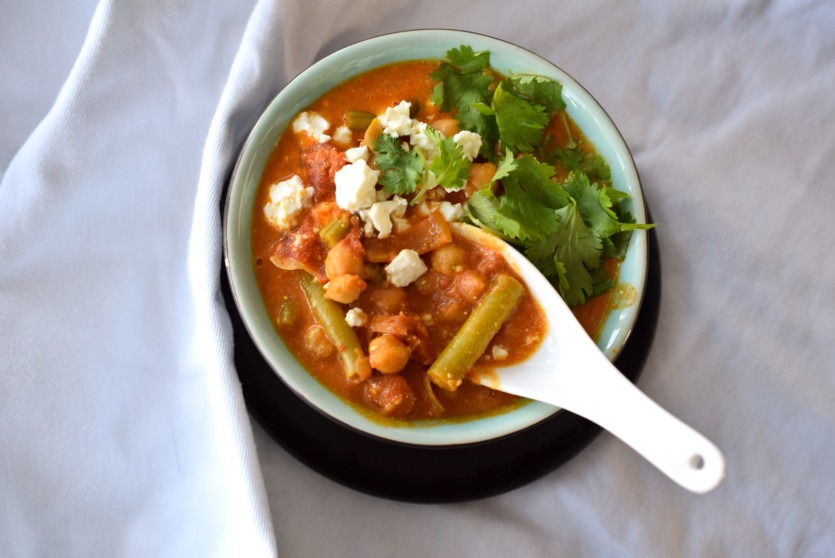 Vegetarisches Soulfood Curry mit Feta