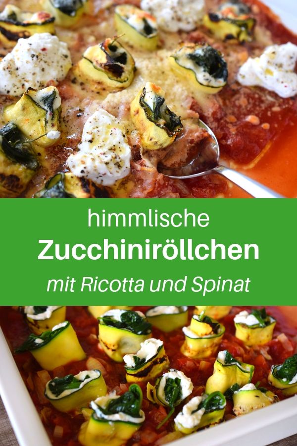 Himmlische Zucchini-Lasagne-Röllchen mit Spinat