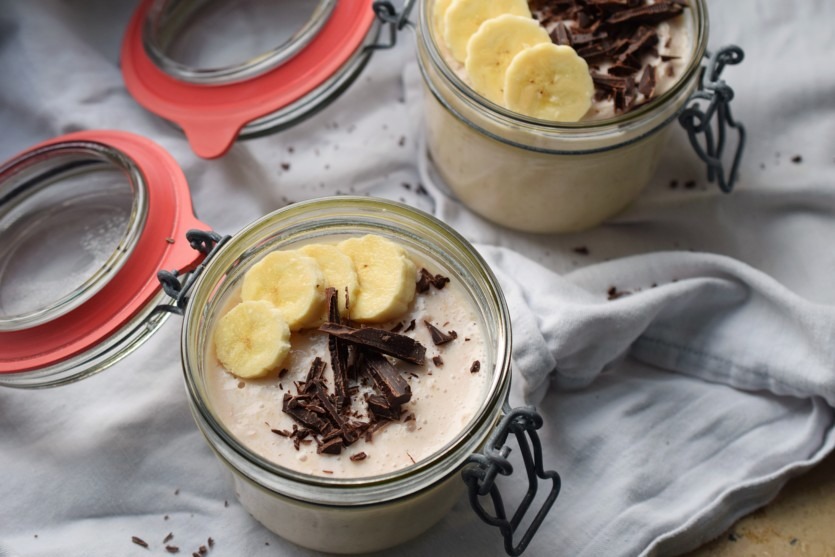 Fluffige Bananen-Joghurt-Creme ohne Zucker • Lachfoodies