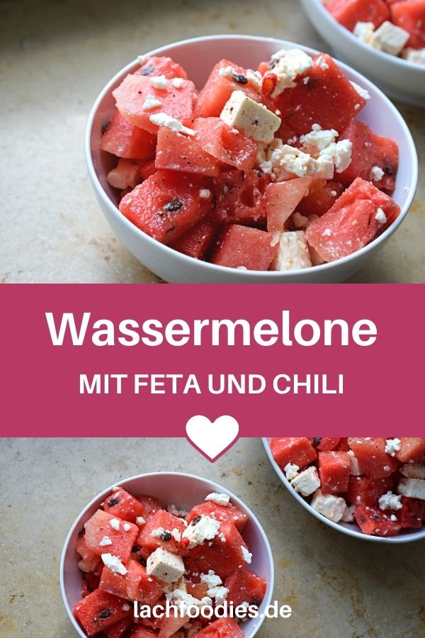 Wassermelonensalat mit Feta und Chili