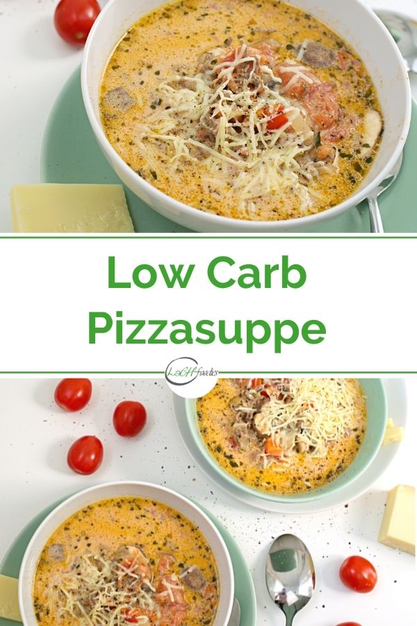 Schnelle Low Carb Pizzasuppe